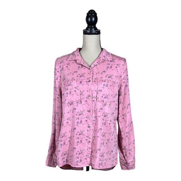 Billy T Floral Split Back Button Up Shirt - Picture 1 of 5